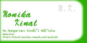 monika kinal business card